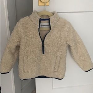 Sherpa quarter zip fleece, size 2